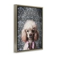 thumbnail image 4 of Stupell Industries Glam Poodle on Florals Novelty & Humor Painting Brown Floater Framed Canvas Art Print Wall Art, 17 x 21, 4 of 10