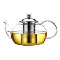 thumbnail image 1 of 1pc 1200ml Glass Teapot Household Tea Filter Glass Teapot Handle Heat Resistant Transparent Glass Teapot, 1 of 8