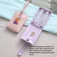 thumbnail image 3 of Wosthever Double Head Handheld Carpet Table Mat Multi-functional Color Brushes Random Collector Brush Sweeper Dirt Manual Long Plastic Suministros de limpieza para el hogar Púrpura/con asa 15*11*4cm, 3 of 6
