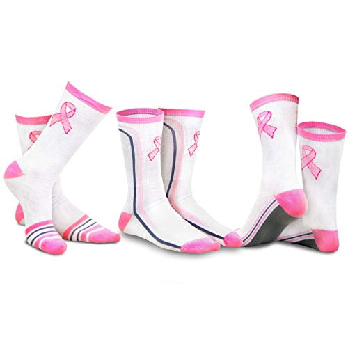 breast cancer awareness socks 3 Pack 