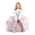 thumbnail image 3 of Big Joe Fuf Small Foam Filled Bean Bag Chair, Desert Rose Plush, Soft Polyester, 2 feet, 3 of 8