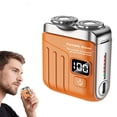 thumbnail image 2 of Portable Mini Rotary Shaver for Men, USB Rechargeable Wet Dry Electric Shaver, Dual‑Ring Pocket Shaver, Washable Cordless Travel Shaver for Home Business Trip Grooming Gift, 2 of 9