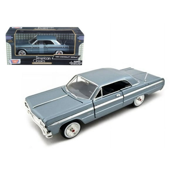 1964 Chevrolet Impala Blue 1/24 Diecast Model Car by Motormax
