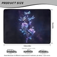 thumbnail image 7 of COEQINE SUV Trunk Mat Stylish Cargo Cover Dog Seat Cover for Dogs Cats, Scratch-proof Machine Washable Vehicle Interior Accessories for Travel, Dragonfly Rose Galaxy, 7 of 7
