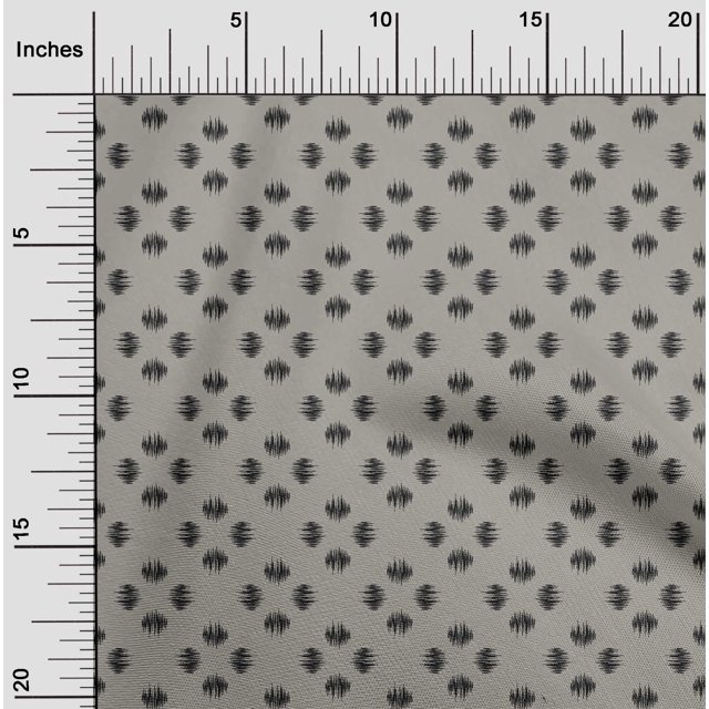 oneOone Georgette Viscose Fabric Small Motif Ikat Print Sewing Fabric BTY 42 Inch Wide