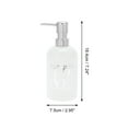 thumbnail image 4 of Unique Bargains 1 Pc Cylinder Letter Soap Dispenser 13.53oz White Silver Tone, 4 of 6