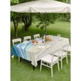 thumbnail image 3 of Outdoor Tablecloth with Umbrella Hole and Zipper, Blue Beach Coastal Rectangle Table Cloth 60x120 Inch Waterproof Tablecloth, Summer Ocean Nautical Seaside Picnic Table Cover for Patio Camping, 3 of 7