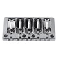 thumbnail image 1 of Pont de Basse Électrique, Métal Résistant à l'Usure 5 Cordes Meilleur Ton et Résonance Design à Couvercle Rabattable Pont d'Instrument de Basse Robuste pour Performance Argent, Noir, 1 of 7