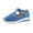 Blue, variant on WEAIXIMIUNG Womens Platform Sneakers Beige Ladies Fashion Solid Color Hollowed Out Flock Hook Loop Thick Sole Casual Sports Shoes