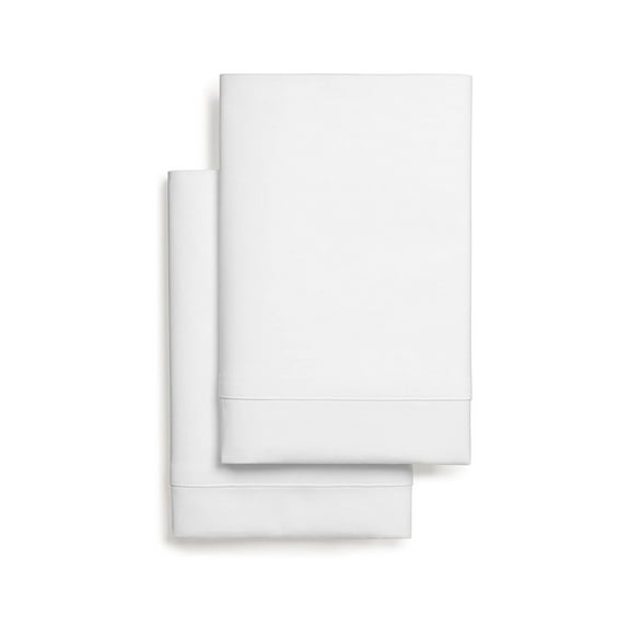 A1 Home Collections Solid Organic Cotton/Sateen 300 Thread Count Pillowcases, King, White, 2-Pieces