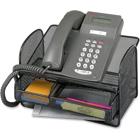 Safco® Onyx Angled Mesh Steel Telephone Stand - Black