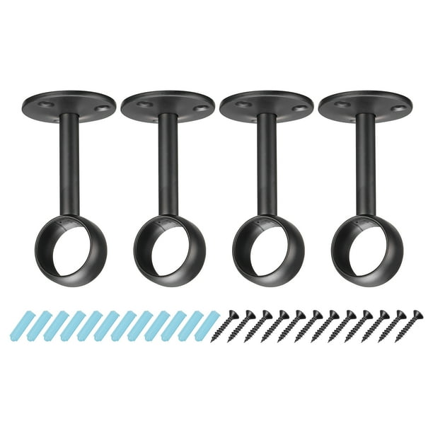 Uxcell Shower Curtain Rod Closet Holders with Screws, 0.88'' Stainless