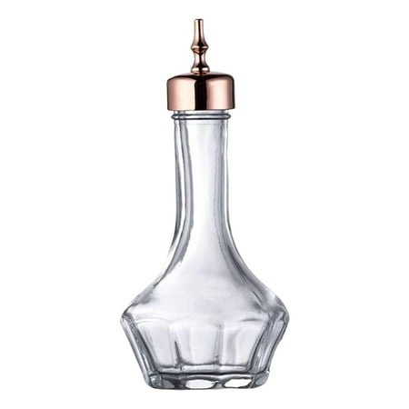 

Glass Bitters Bottle 1.7oz Barware with Dasher Top Glasses for Home Bar Rose Aureate 50ml
