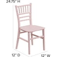 thumbnail image 2 of YSNW Child’s All Occasion Pink Resin Chiavari Chair for Home or Home Based Rental Business（Pink）, 2 of 18