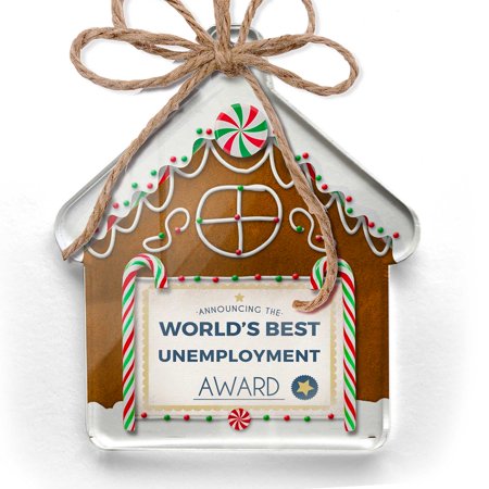 Ornament Printed One Sided Worlds Best Unemployment Certificate Award Christmas 2021 Neonblond