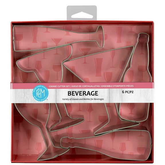 R&M International Beverage 6 Piece Cookie Cutter Set