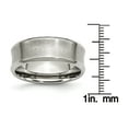 thumbnail image 5 of Stainless Steel Beveled Edge Concave 8mm Brushed Band, 5 of 9