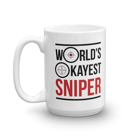 Worlds Okayest Sniper Funny Airsoft Gag Gift Mug