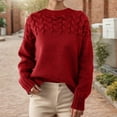 thumbnail image 4 of Pullover Sweaters for Women 2025 Long Sleeve Turtleneck Loose Cable Knit Plain Sweater Tops Fall Winter Outfits, 4 of 5