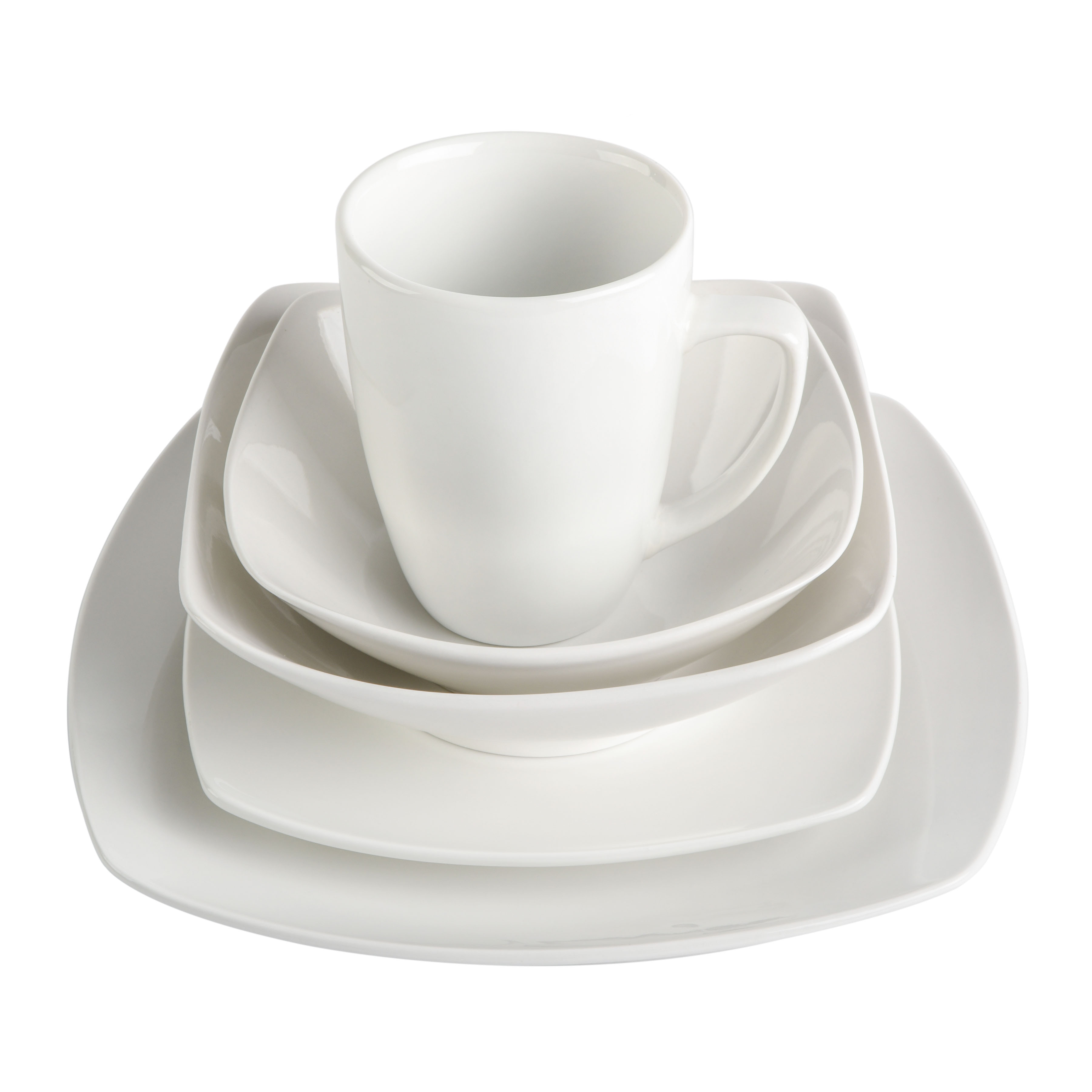 Gibson Home Everyday Square 40-Piece Stoneware Dinnerware Set photo 3