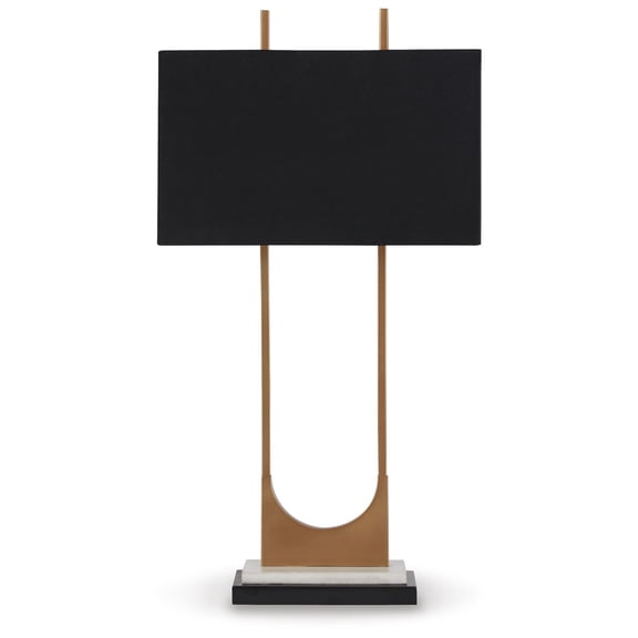 Signature Design by Ashley Contemporary Malana Table Lamp  Brass Finish