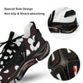 thumbnail image 7 of Black And White Floral Design Walking Shoes for Men Woman Lightweight Tennis Fashion Elastic Sports Shoes Cushion Basketball Shoes, 7 of 7