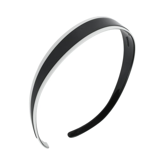 Unique Bargains 1 Pc Simple Anti-slip Headbands for Women Black White