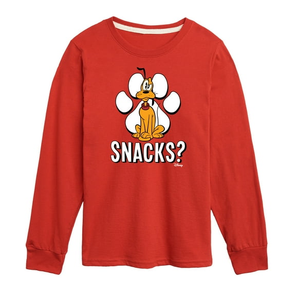 Disney - Pluto Snacks? - Youth Long Sleeve Graphic T-Shirt
