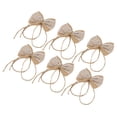 thumbnail image 3 of Zaqw Decorative Bow,6pcs Burlap Bow Country Style Burlap Lace Bow DIY Christmas Party Wedding Home Gift Wrapping Decorations,Ribbon Bow, 3 of 8