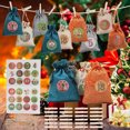 thumbnail image 1 of Puntoco Bolsa de regalo de lino con diseño navideño, paquete de calendario de adviento del 1 al 24 Liquidación de adornos de decoración interior y exterior en Navidad, 1 of 6