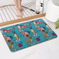 thumbnail image 4 of Dogs with Pioneer Flower Bathroom Rugs Mat,Non Slip Microfiber Bathroom Rug,Rubber Backing,Soft Bathroom Mats for Bathroom Floor,Tub and Shower,17x27in(43x68cm), 4 of 5