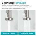 thumbnail image 5 of Kede Kitchen Faucet with Pull Down Sprayer,Commercial Single Handle Kitchen Sink Faucets for Farmhouse Camper Laundry Utility Rv Wet Bar Sinks Brushed Nickel, 5 of 8
