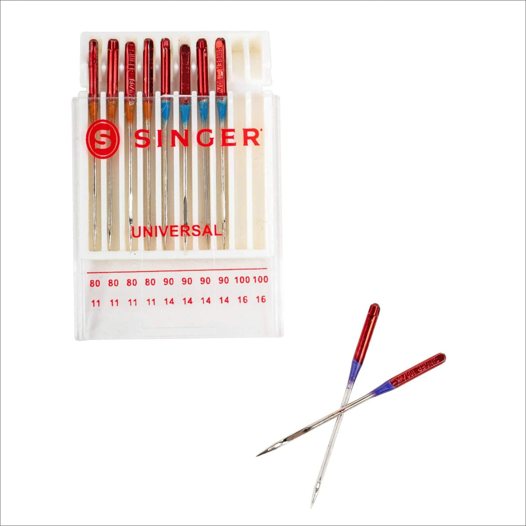Singer Needles for Sewing Machine Assortment 10 Needles 70 80 90