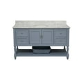 thumbnail image 6 of Beverly 60" Single Bathroom Vanity with Powder Blue Cabinet and Carrara Marble Top, 6 of 6