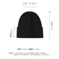 thumbnail image 2 of LinYooLi Hat Girl Autumn And Winter Wool Hat High -Quality Solid Color Warming Ear -Cold Hat Korean Version Of Face Faces, Small Couple Tide Knitted Hat, 2 of 9