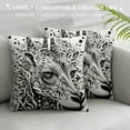 thumbnail image 3 of GOSMITH Venus*L,African Animals,Giraffe,Elephant,Horse,Leopard with Zebra Pattern &amp; Leopard Pattern Decorative Throw Pillow Covers,One-Side Printed, 3 of 5