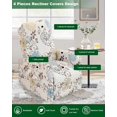 thumbnail image 5 of AIGIA Recliner Chair Covers 4 Pieces Printed Reclining Slipcovers with Pocket Stretch Recliner Couch Slipcovers, 5 of 7