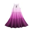 thumbnail image 6 of Abcomgle Summer Dress for Girls 10-12 Casual Halter Neck Sleeveless Girls Dresses Gradient A-line Sundresses Basic Swing Dresses 7-8 Years,Purple Pink, 6 of 7