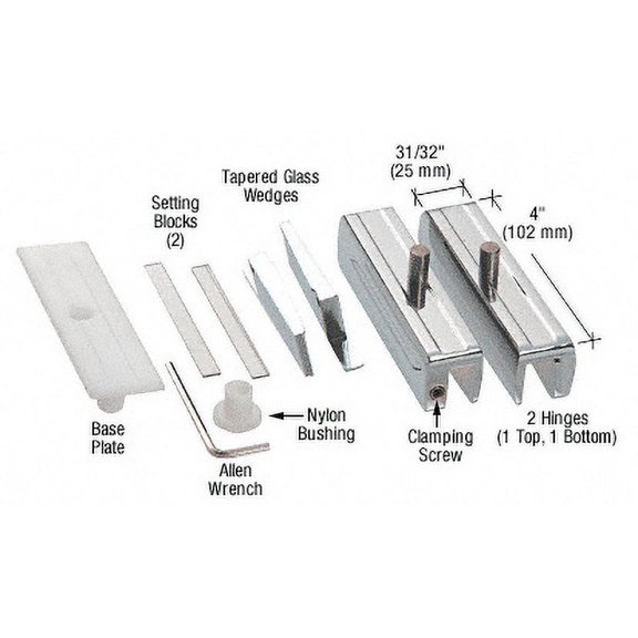 CRL MA01CH Polished Chrome Madrid Series Hinge Kit