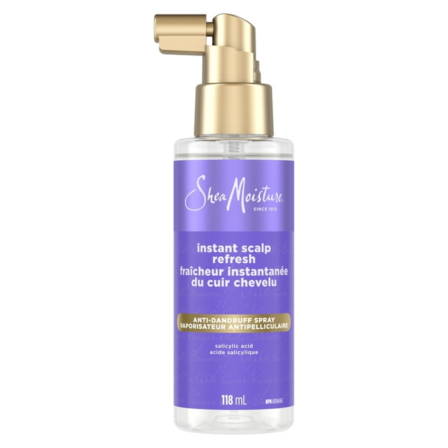 SheaMoisture Instant Scalp Refresh Anti-Dandruff Spray Hydrates Dry Scalp, Removes Buildup and Controls Itch and Flakes with Salicylic Acid and Scalp Repair Technology
