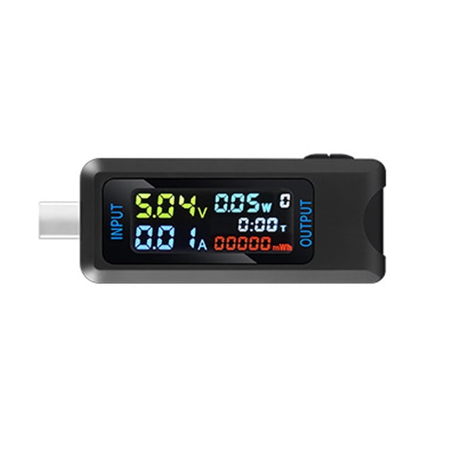 Tignapoo Multimètre Numérique Intelligent avec Port Type-C - Testeur de Capacité de Batterie en Temps Réel, Support de Protocole de Charge Rapide, et Mémoire de Données à 9 Groupes pour Ordinateurs Portables et Appareils (6527-T)
