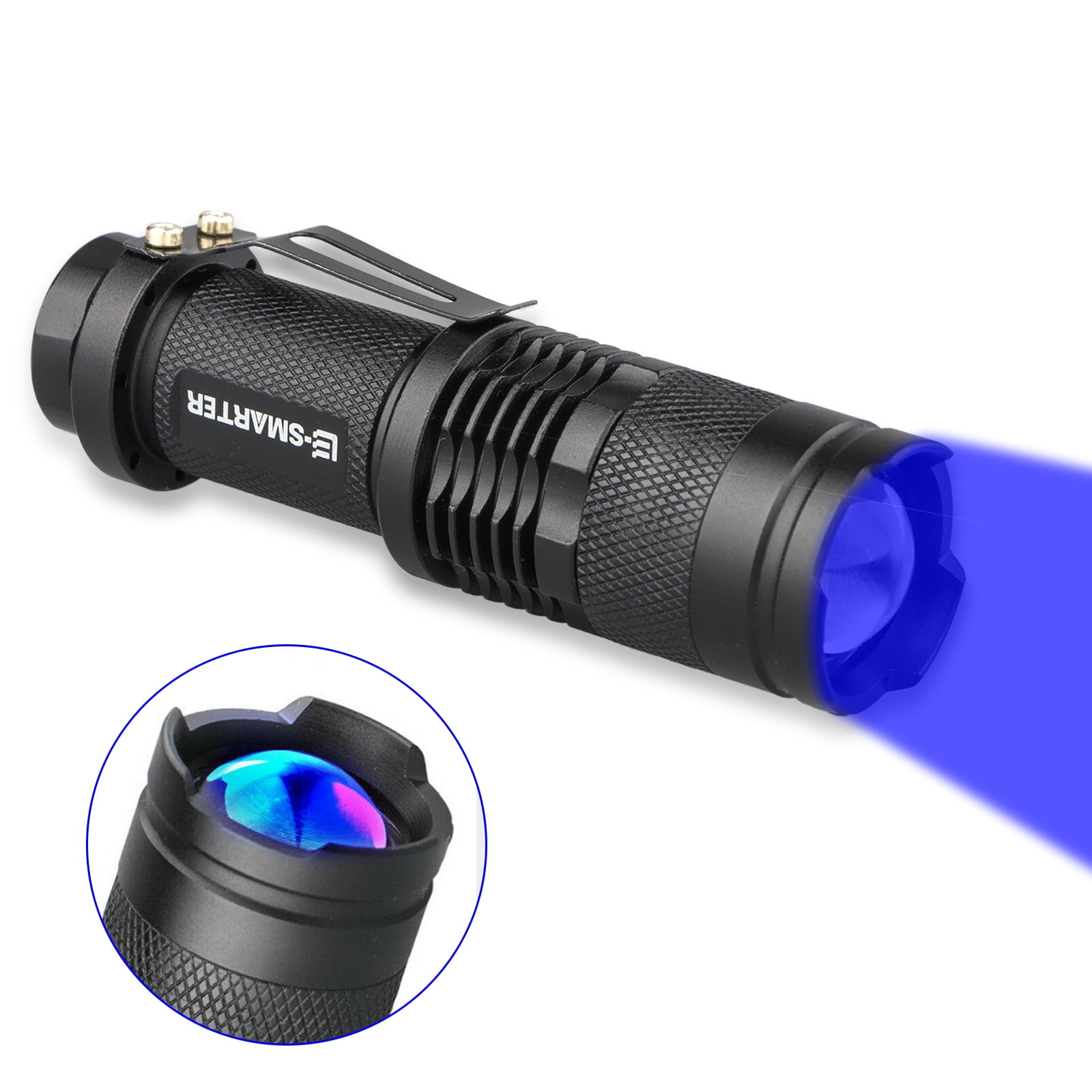 5W 365NM Ultraviolet Black Light UV Flashlight Torch Detector Lamp Urine Inspect 
