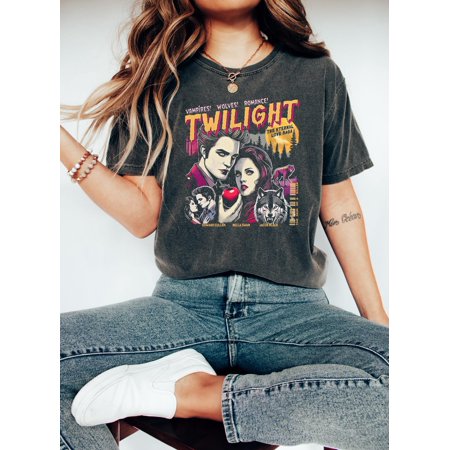 ZENUA Retro Vintage Twilight Shirt, Twilight Fans T-Shirt, Gift For Book Lover Twilight Saga Comic Retro, Vampires Wolves Romance Shirt Hot Trending Shirt/Sweatshirt/Hoodie