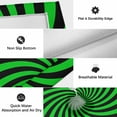 thumbnail image 5 of Green Black Outdoor Rug for Patio/Deck/Porch, Non-Slip Large Area Rug 3 x 5 Ft, Farmhouse Striped Spiral Vortex Abstract Indoor Outdoor Rugs Washable Area Rugs, Reversible Camping Rug Carpet Runner, 5 of 8
