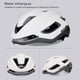 thumbnail image 2 of Greeniant Casco de seguridad Casco de bicicleta Ajuste de equipo de protección Protector de cabeza transpirable Gafas giratorias a prueba de Ciclismo Blanco mate-gris, 2 of 6
