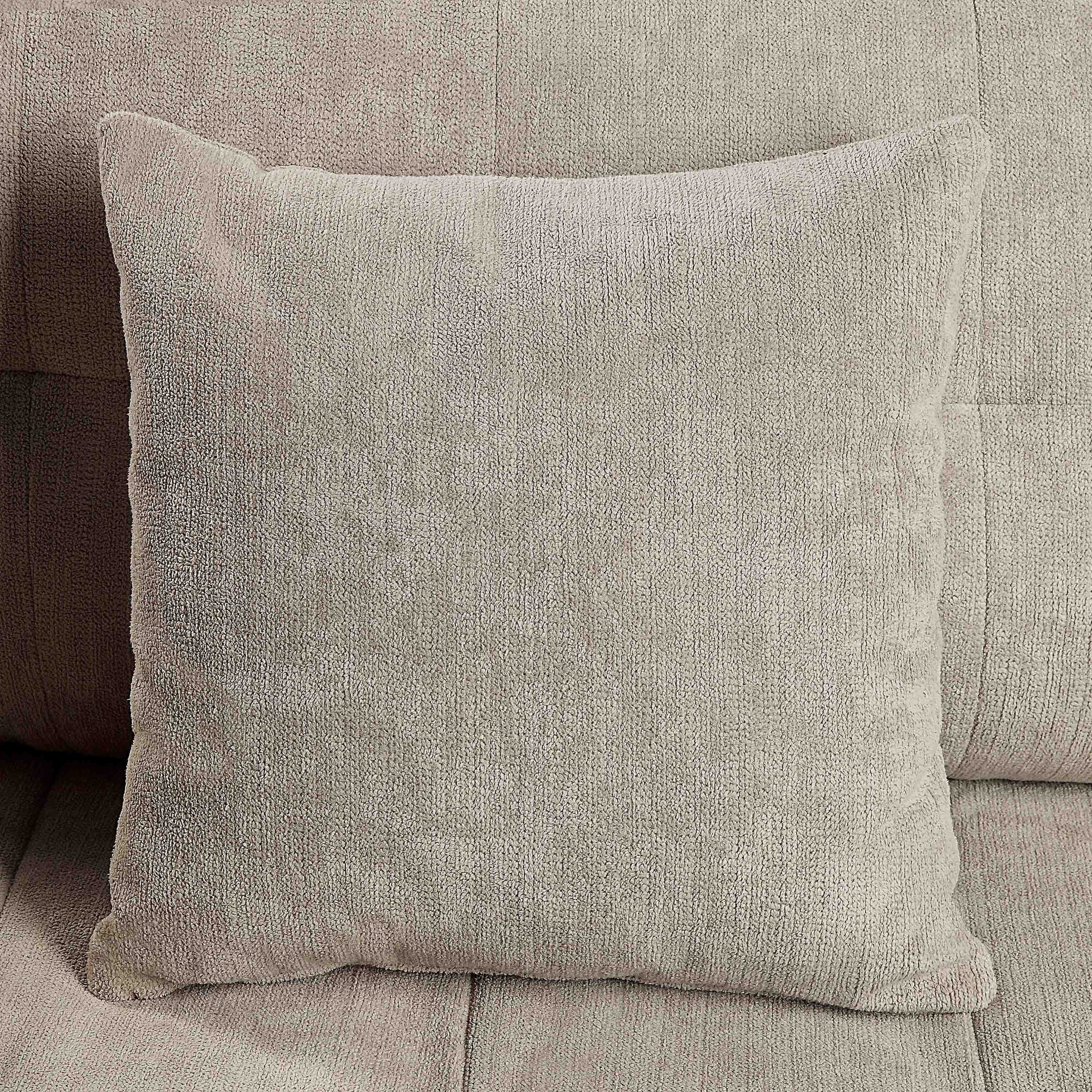 Furniture of America Mjuk Chenille Tufted Loveseat, Light Gray