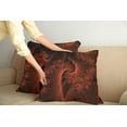 thumbnail image 2 of Ambesonne Abstract Throw Pillow Cover 2 Pack, Digital Swirls Floral, 18", Orange, 2 of 7