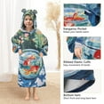 thumbnail image 3 of FORMRS Wearable Blanket Hoodie with Sleeves for Kids Cozy Flannel Sweatshirt, Red Goldfish, 3 of 7