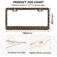 thumbnail image 3 of GZHJMY Cheetah Leopard Print Animal License Plate Frames for Women Men 2 Pcs Personalized Car License Plate Holder with Screw Caps, Round Hole Decorative, 3 of 7