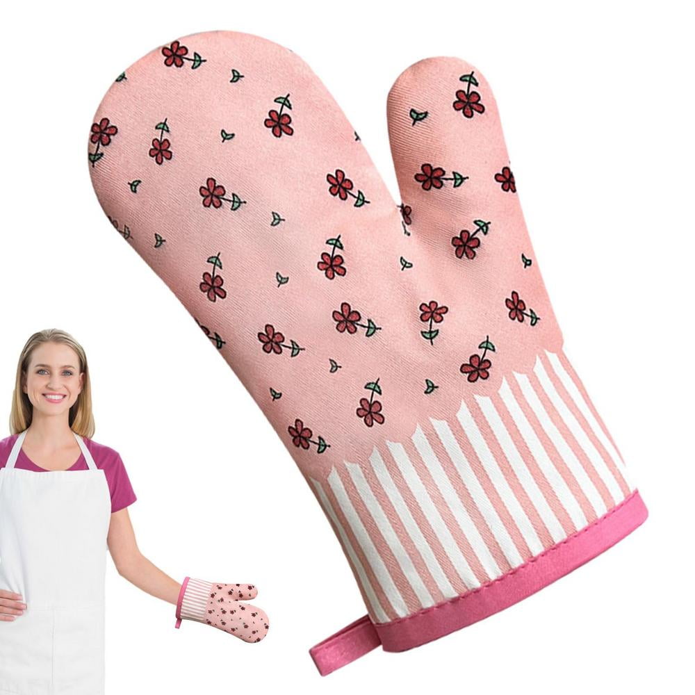 Oven Mit  Thickening Heat Resistant Cotton Oven Mitts with Cute